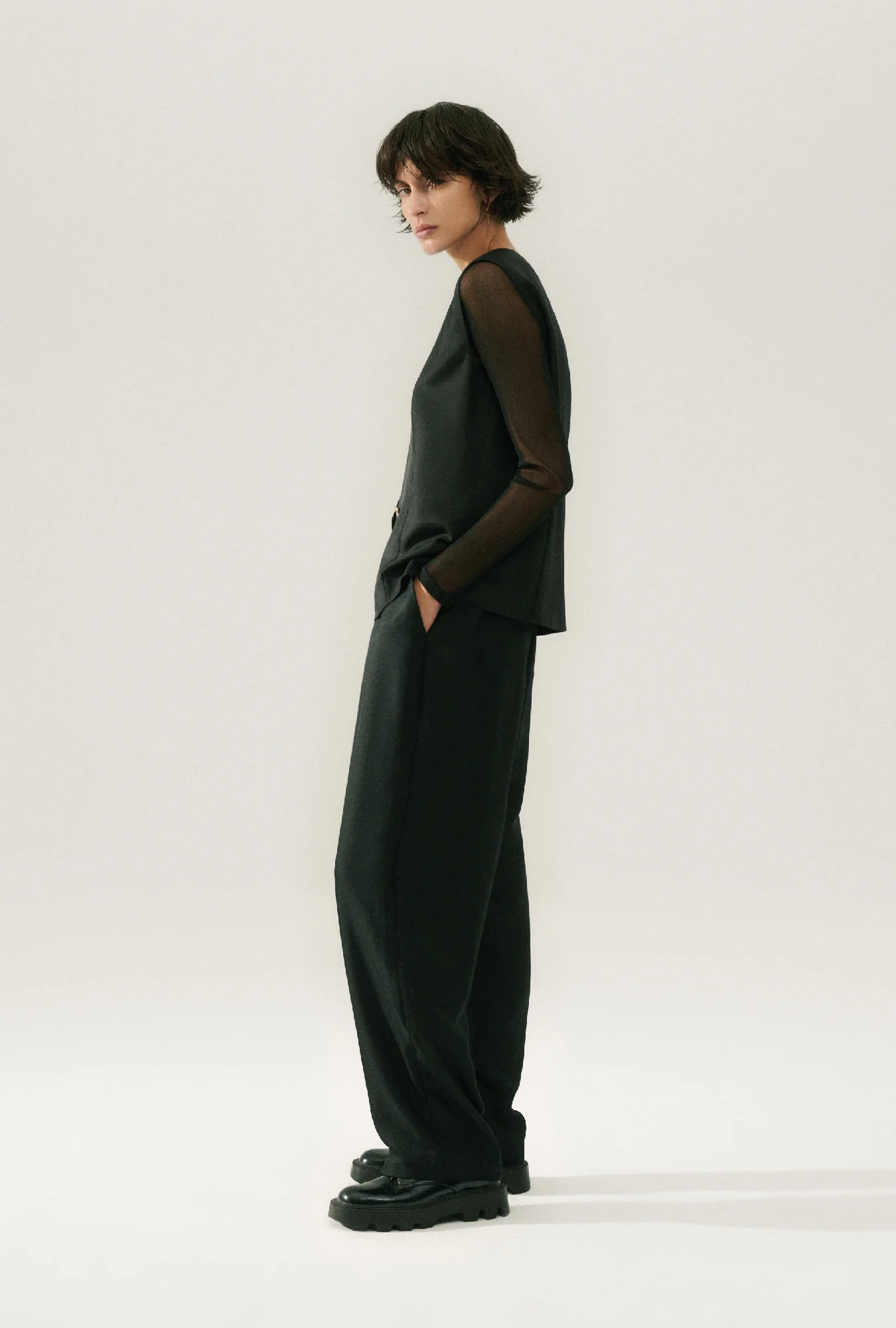 Twill Slouch Pants Black - Image 7