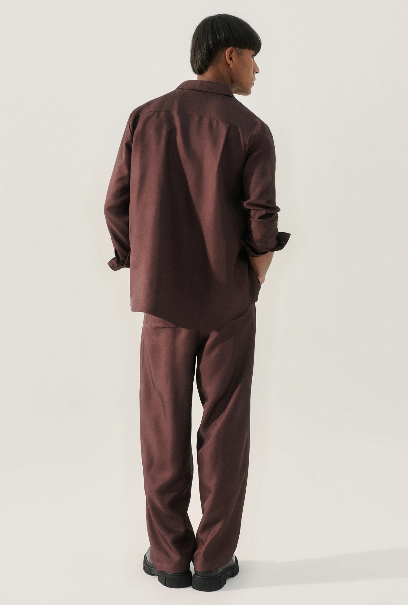Twill Slouch Pants Cacao - Image 6