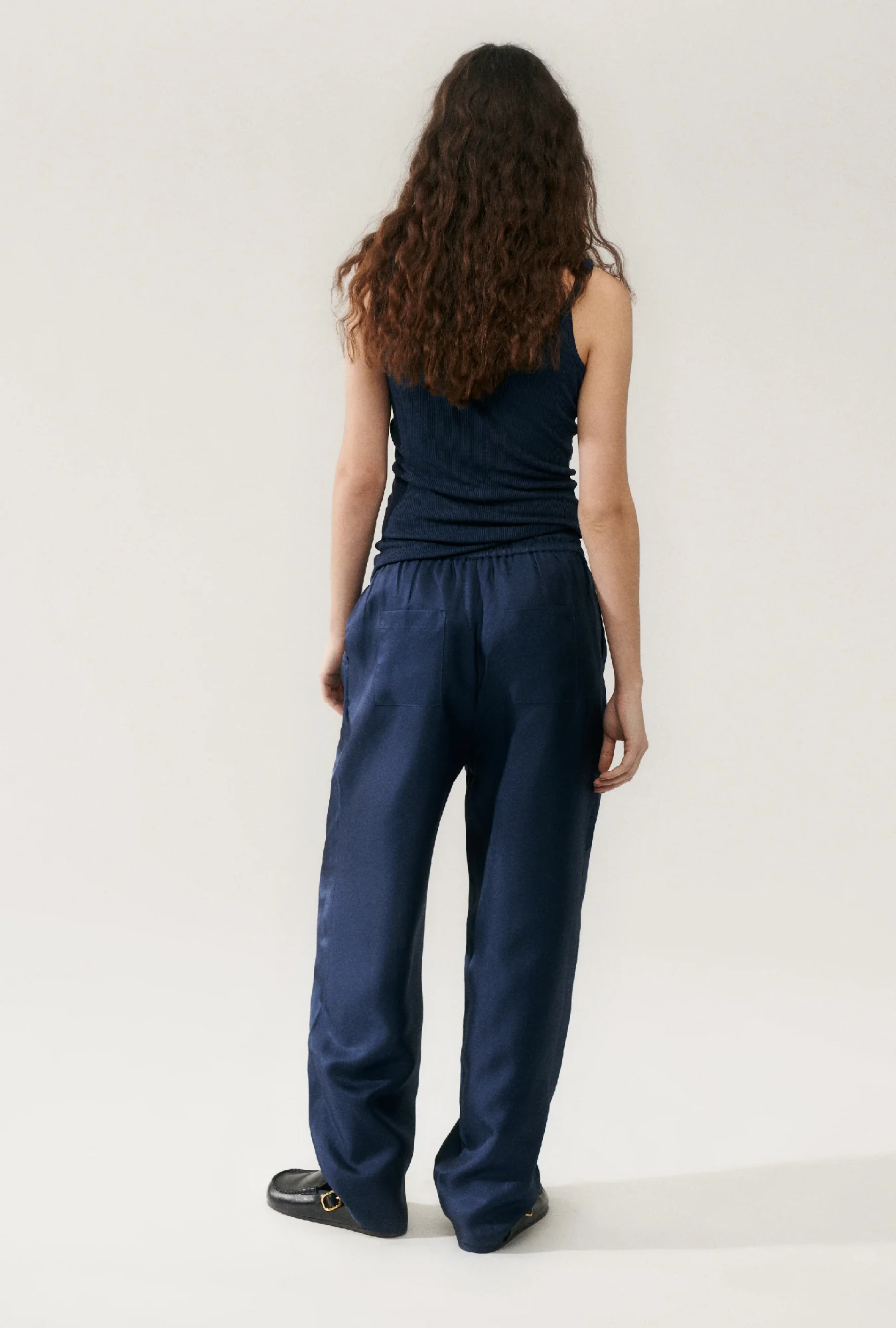 Twill Slouch Pants Midnight - Image 3