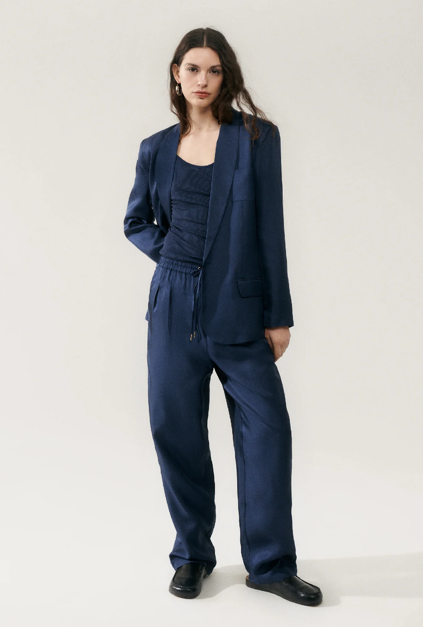 Twill Slouch Pants Midnight - Image 5