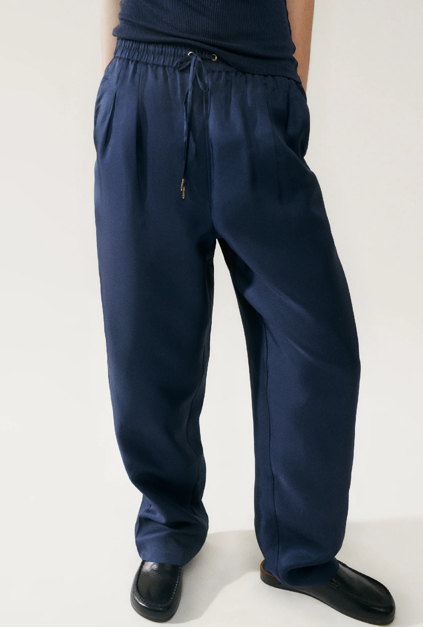 Twill Slouch Pants Midnight - Image 6