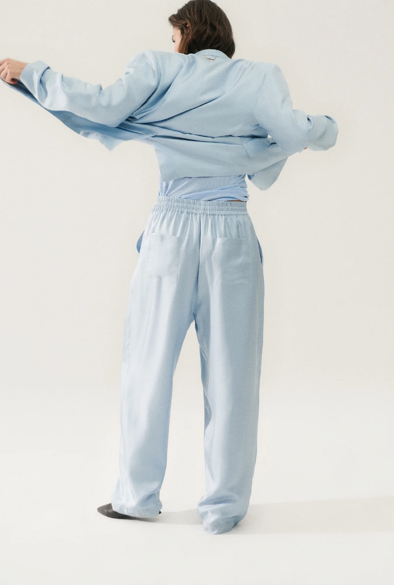 Twill Slouch Pants Sky - Image 3