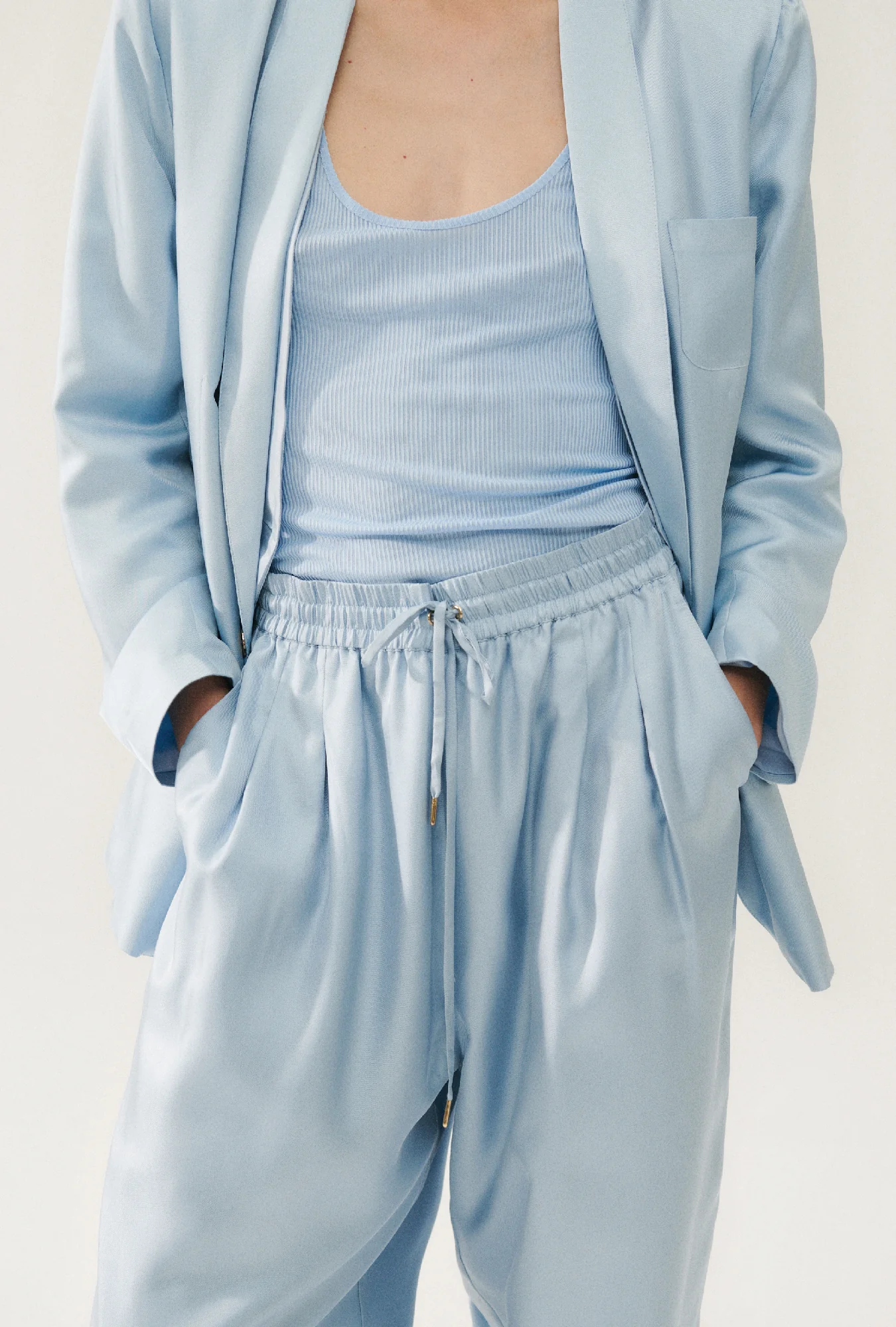 Twill Slouch Pants Sky - Image 4