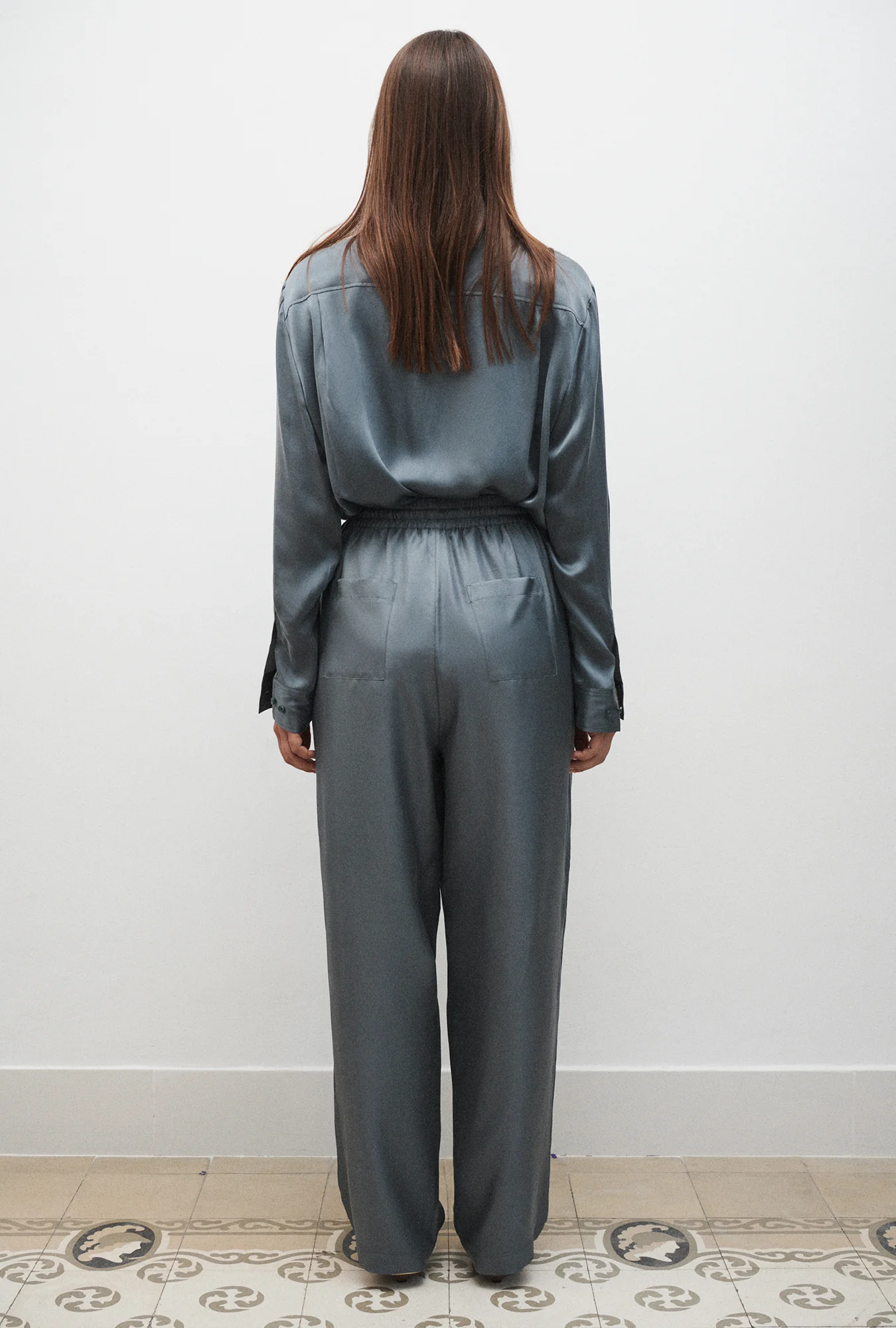 Twill Slouch Pants Slate - Image 4
