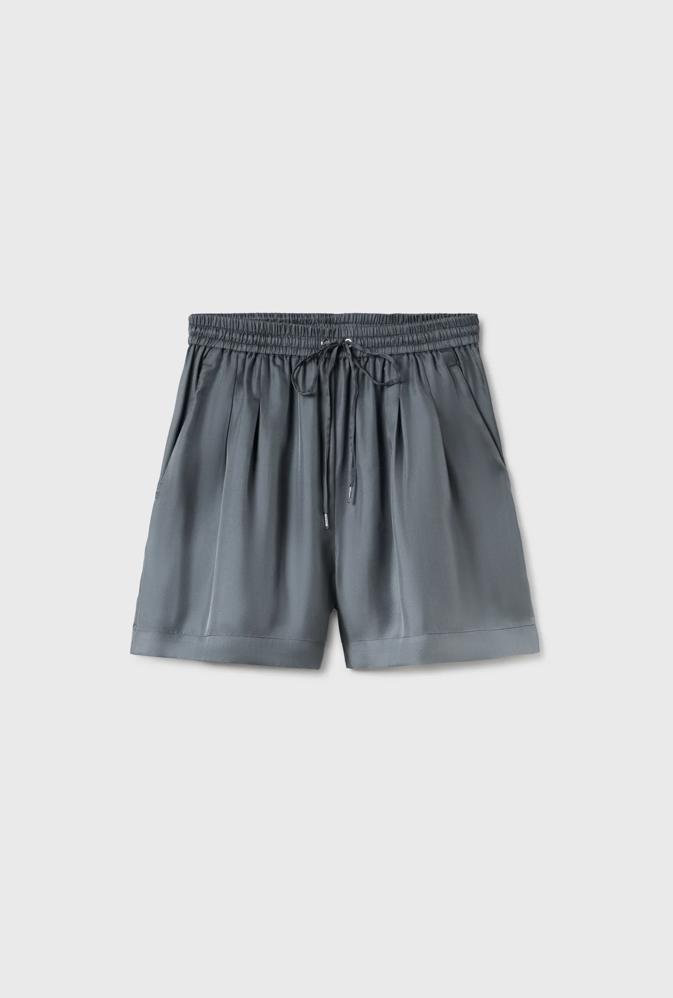 Twill Slouch Shorts Slate - Image 2