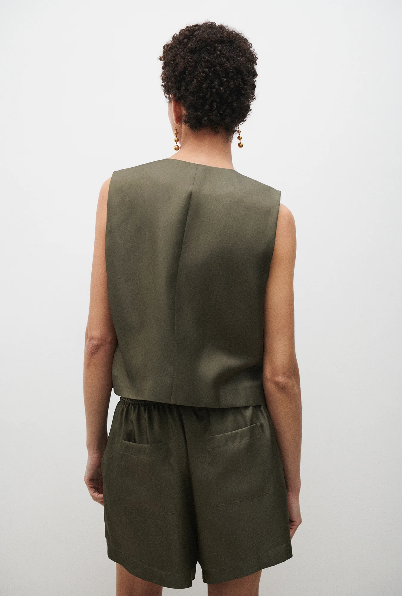 Twill Vest Pine - Image 4