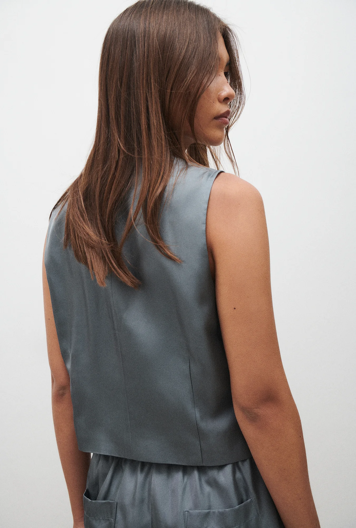 Twill Vest Slate - Image 4