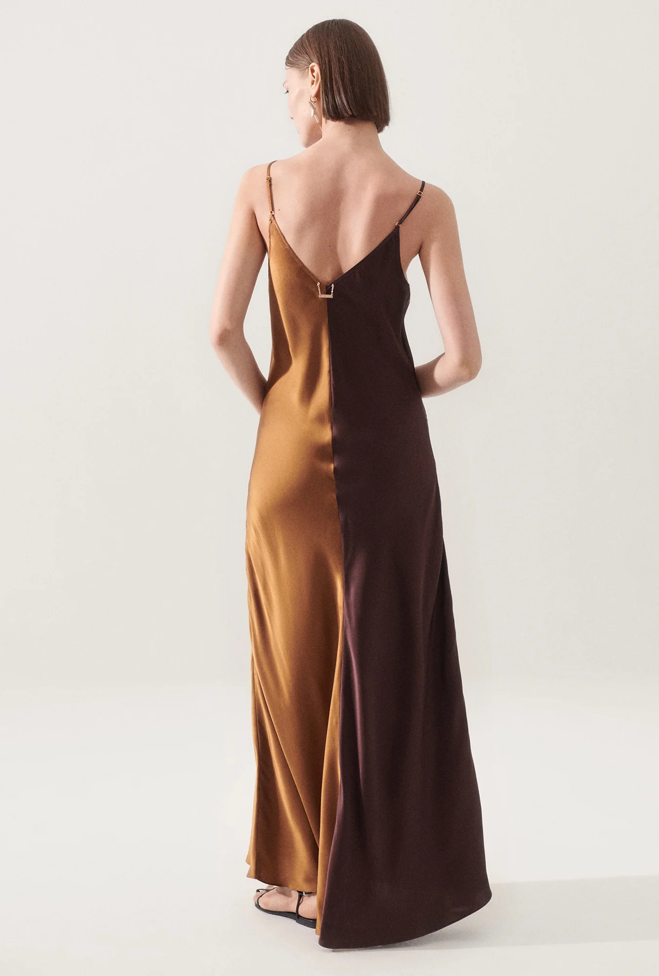 Two Tone Dress Cacao/Van Dyke Brown - Image 5
