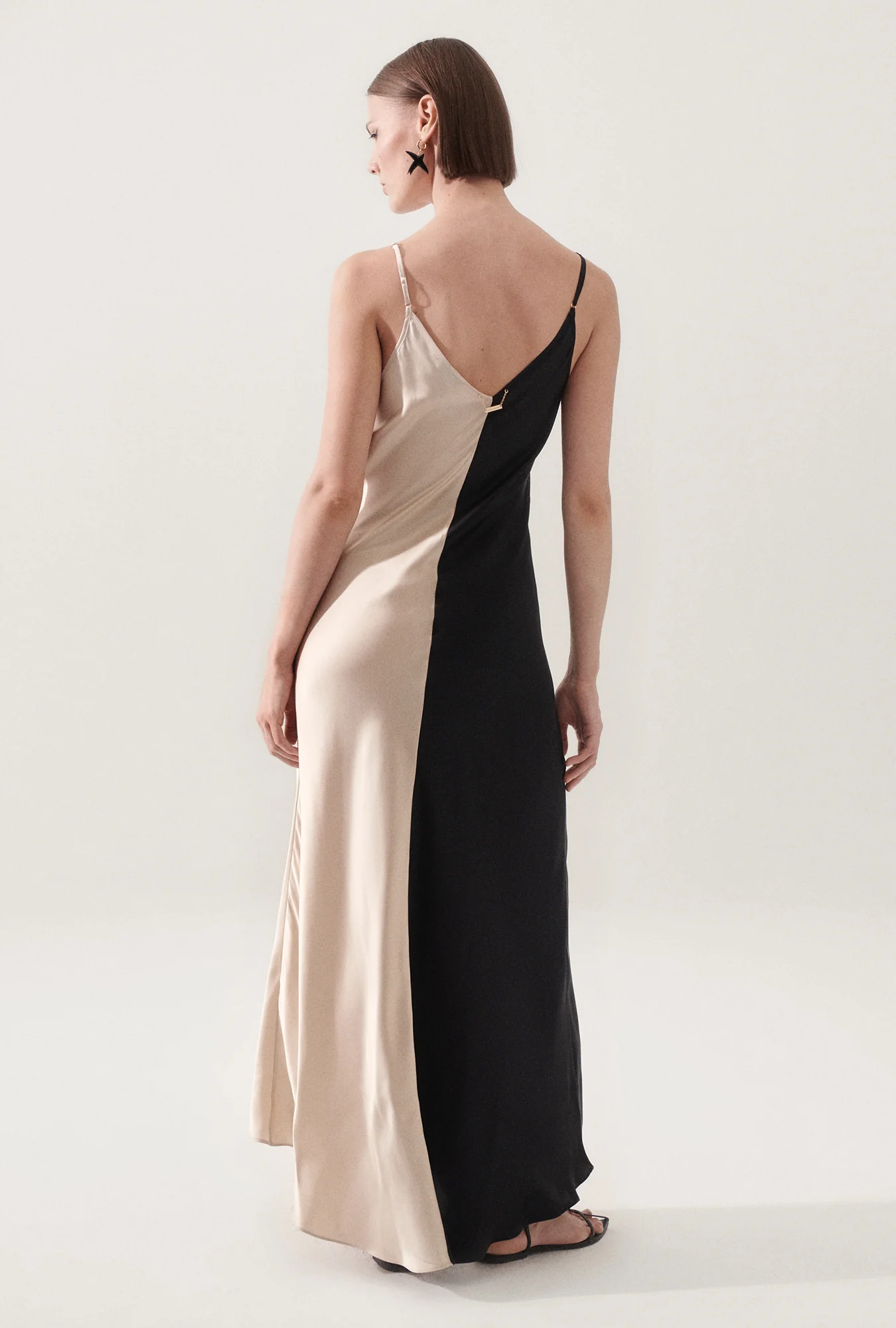 Two-Tone Dress Hazelnut/Black - Image 4