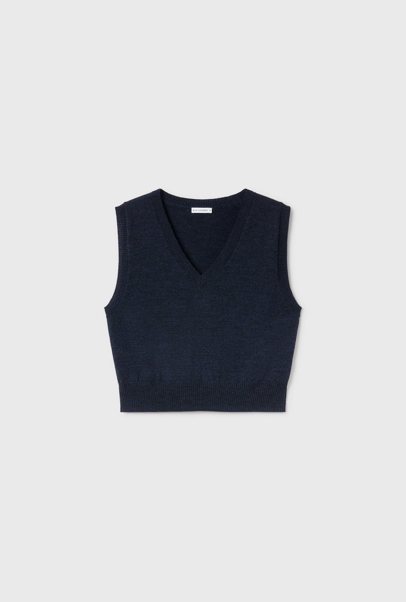 V-Neck Sweater Vest Azul Melange - Image 5