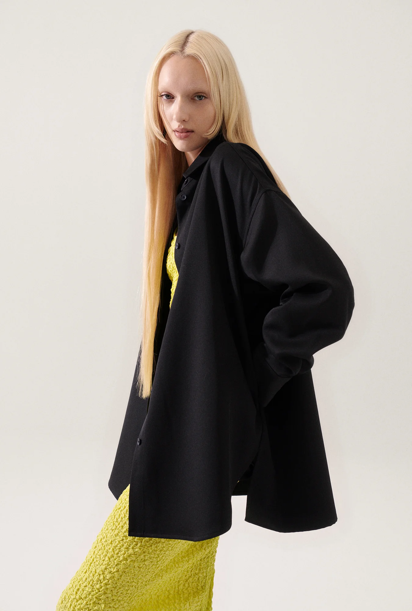 Wool Overshirt Black - Image 3