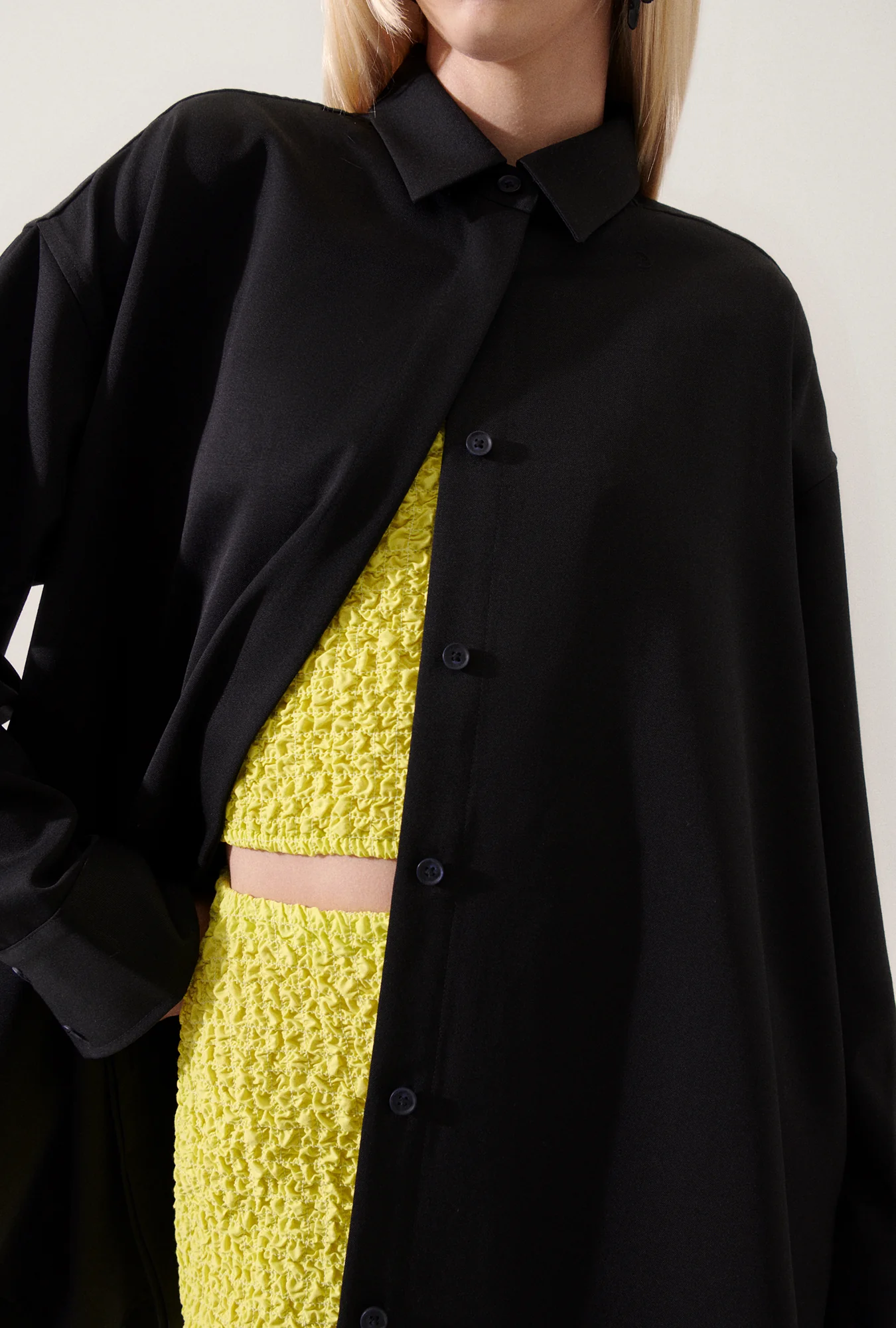 Wool Overshirt Black - Image 4