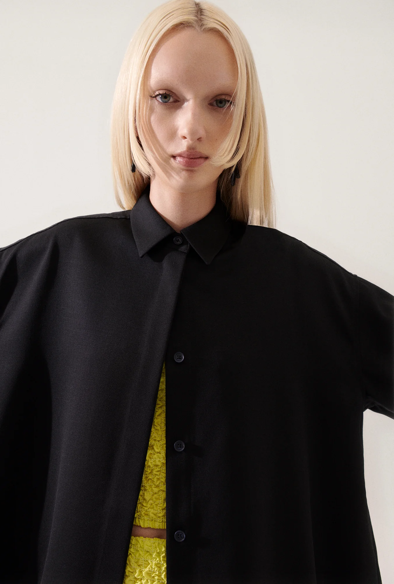 Wool Overshirt Black - Image 5