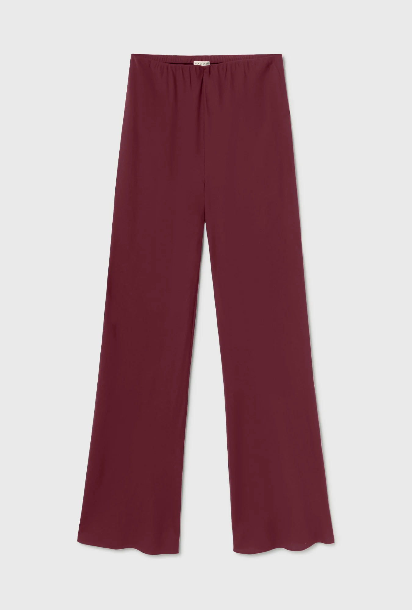 Wool Silk Wide Legged Bias Cut Pants Deadleaf